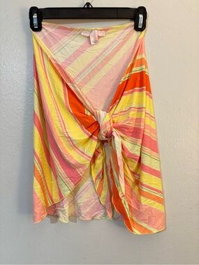 Victoria's Secret Pink, Yellow & Orange Striped Swim Sarong